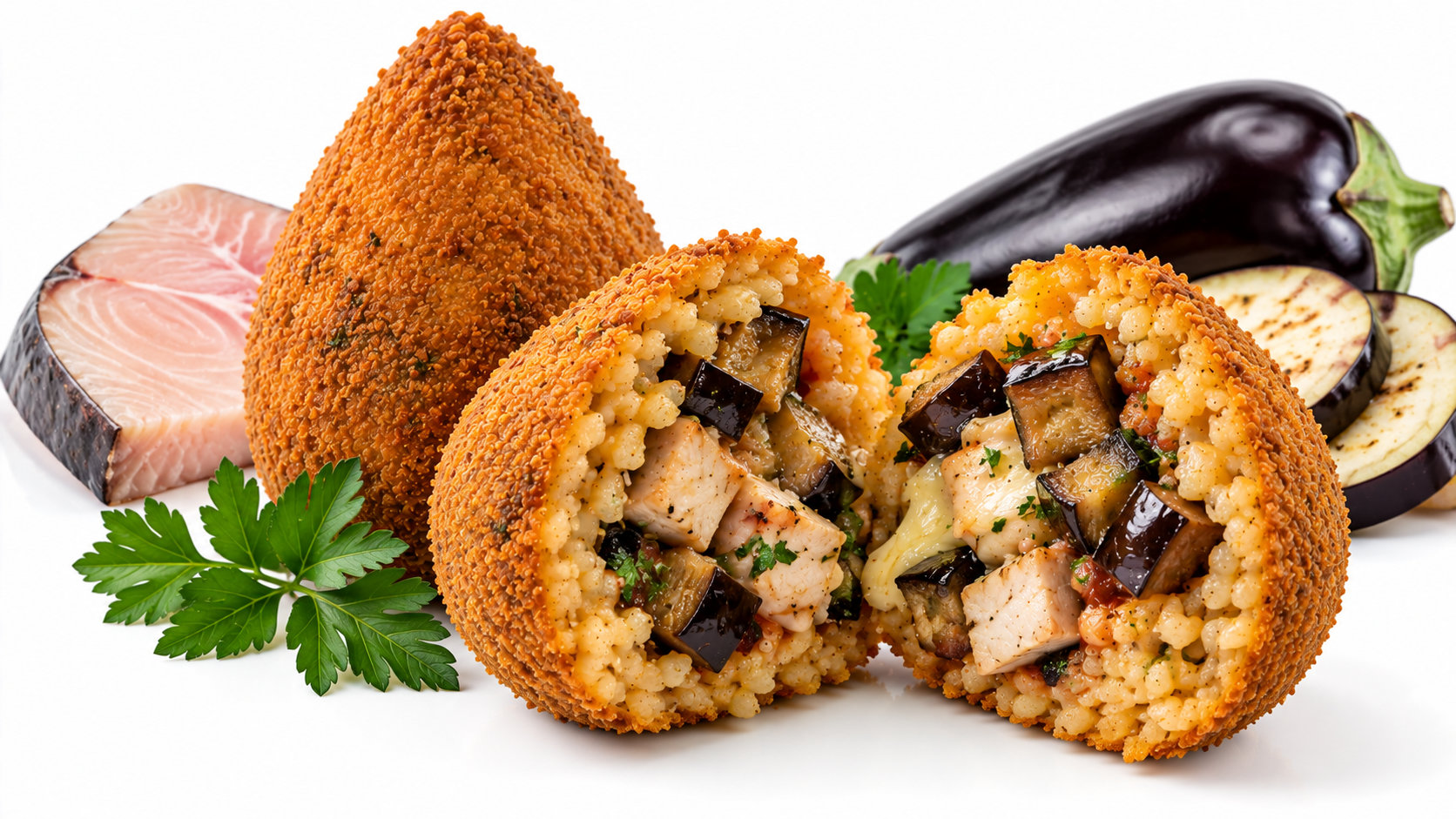 Arancina de Pez Espada y Berenjena